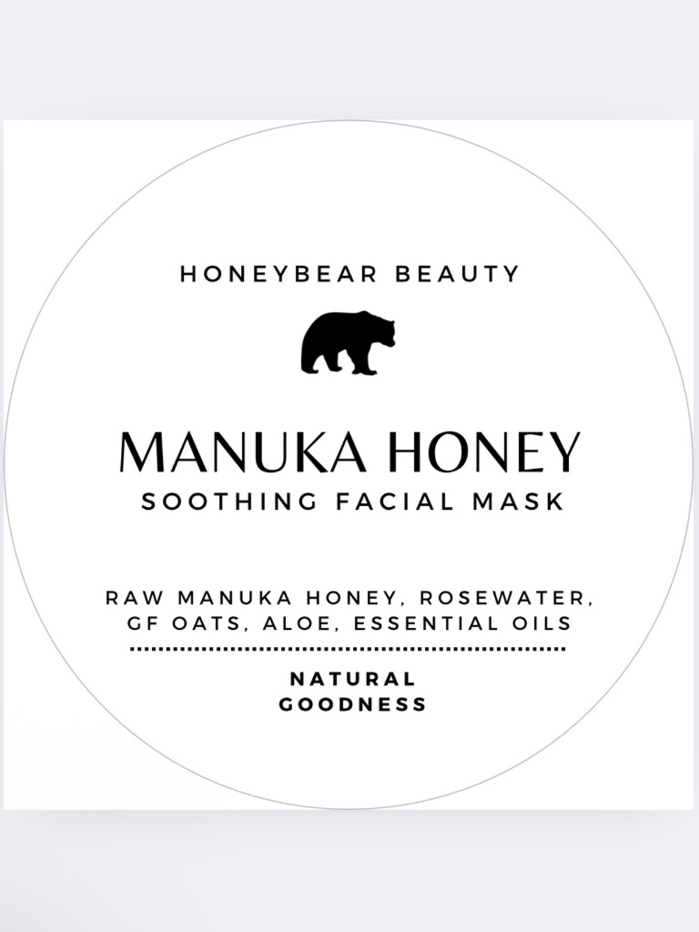 1oz Manuka Honey Soothing Facial Mask for Sensitive Skin & Eczema HoneyBear